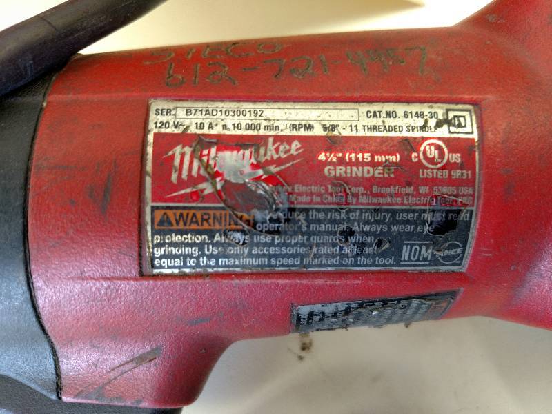 lot 51 image: Milwaukee 4 12 Angle Grinder, Wor...
