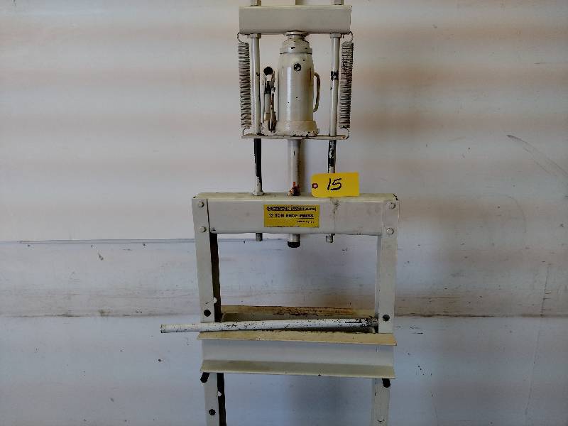 lot 15 image: H-Frame Press, 12 Ton, 17 Throat, ...