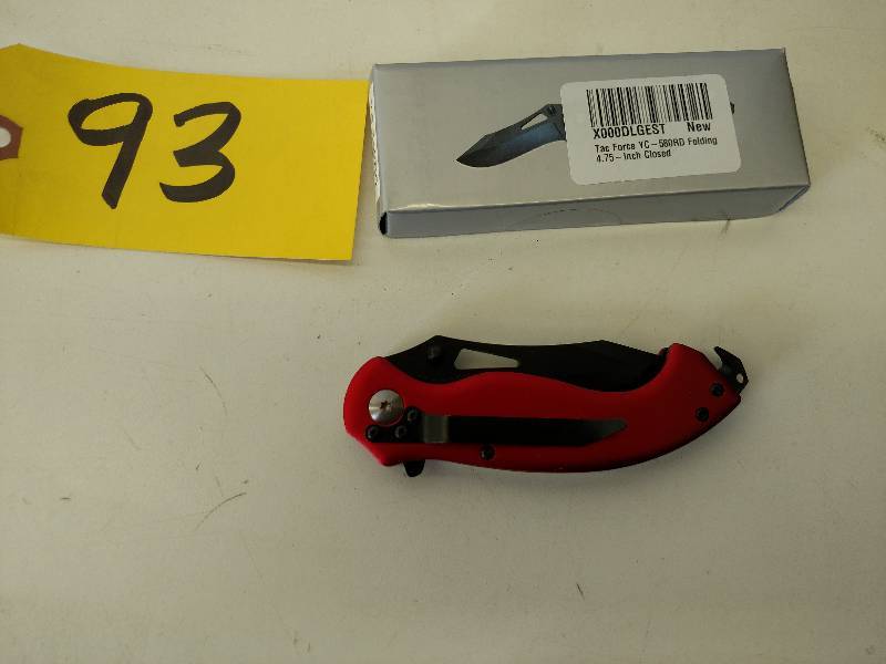 lot 93 image: Super Knife YC-580RD Lock Blade Res...