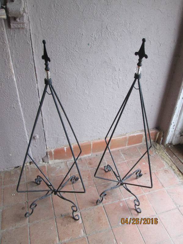 Two plant stands for hanging plants...
