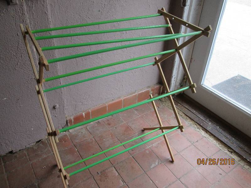 Small old fashioned wooden drying r...