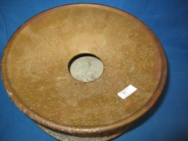 old fashioned metal pot ...