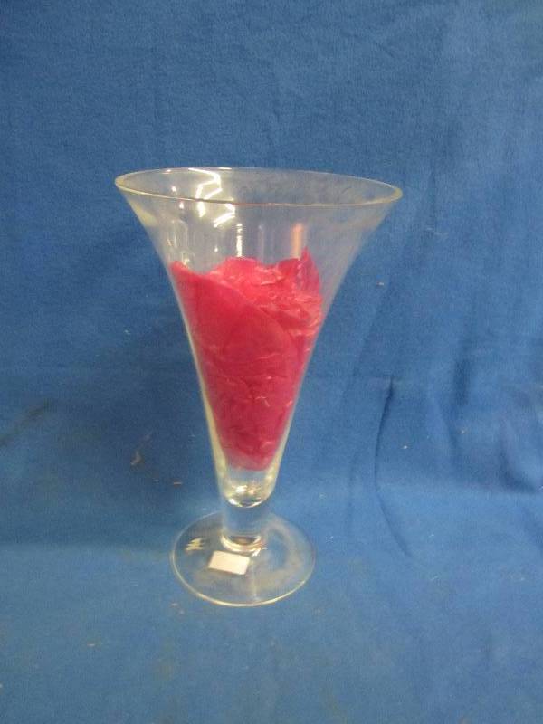 Glass display vase 12 tall...