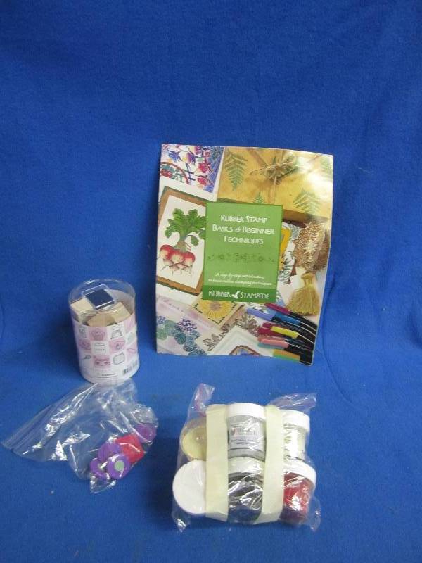 Lot of craft supplies, embossing po...