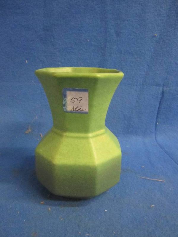 Small green vase...