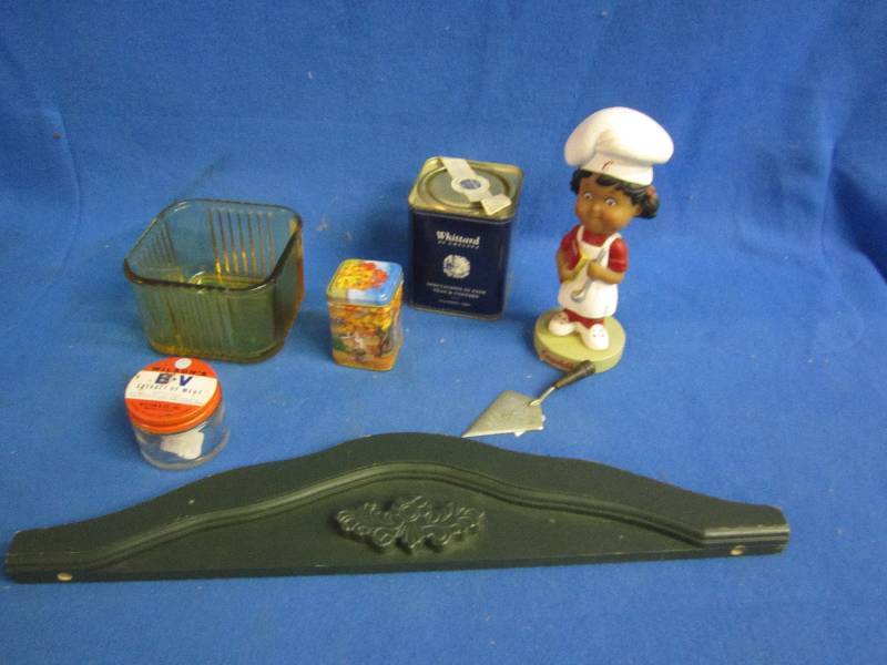lot of misc. glass and tin and a bo...