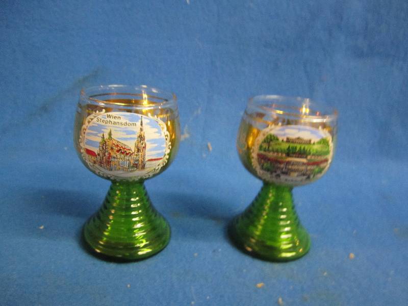 2 mini shot glasses...