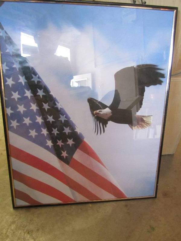 patriotic picture of an eagle and f...