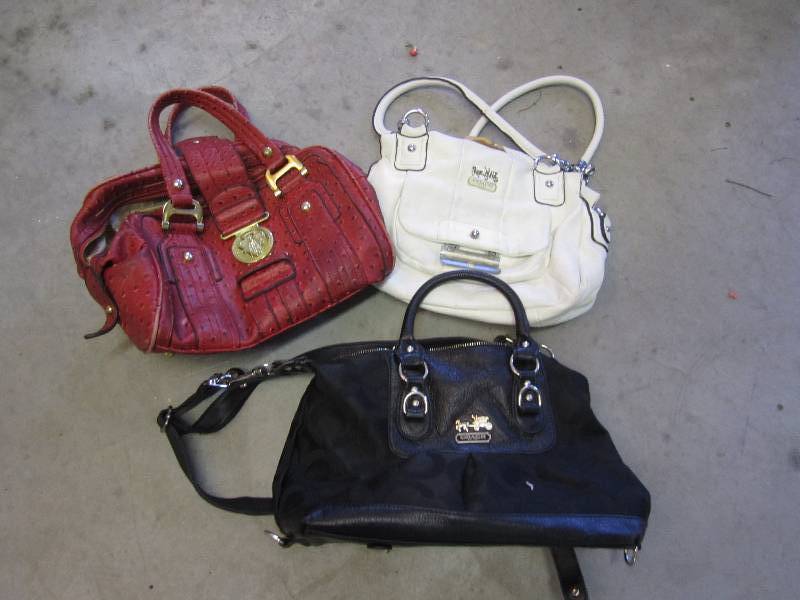 3 couch and gucci bags ...