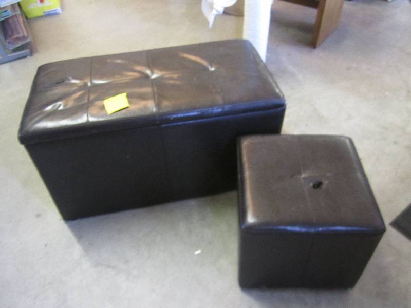 Bench with storage and footstool...