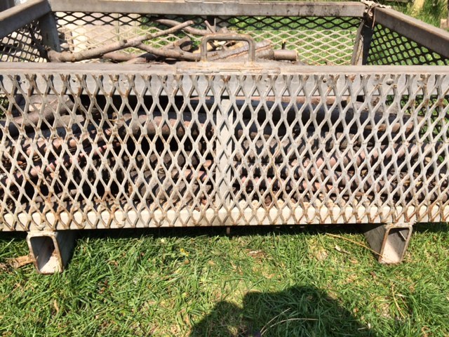 lot 29 image: Heavy Duty Metal Wood Storage Box