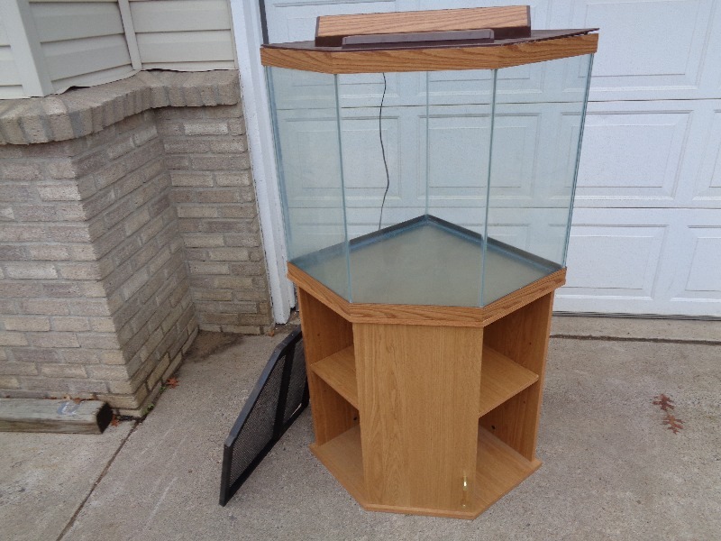 lot 39 image: Diamond Shaped Aquarium on Stand