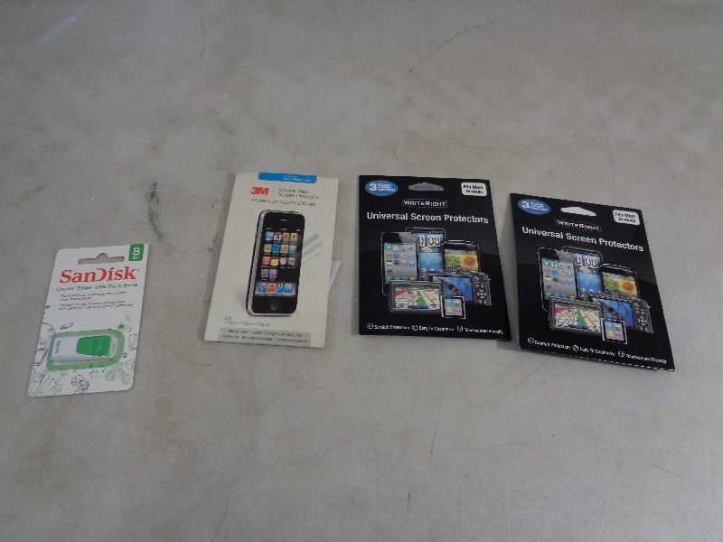 lot 71 image: New Flash Drive and Screen Protectors