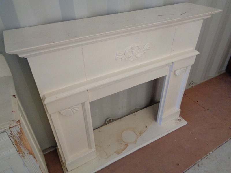 lot 45 image: Vintage Fireplace Cabinet  Mantle