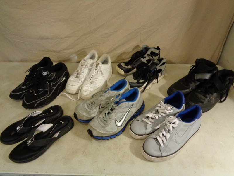 lot 172 image: Mens Nike Shoes, Womens Nike Sandals, and Nike Air Force Ones