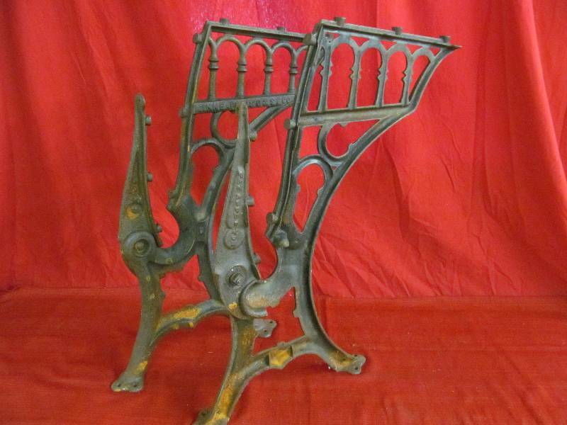 lot 57 image: Antique school desk frame