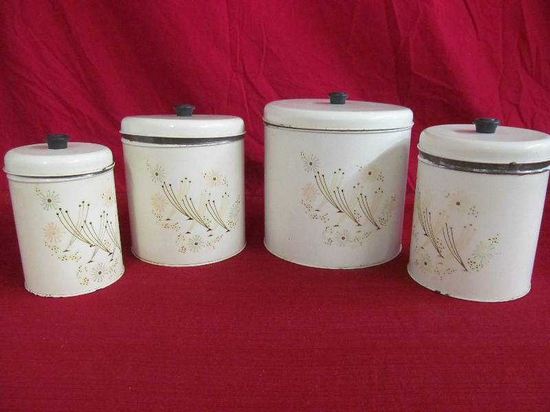 lot 66 image: vintage canister set
