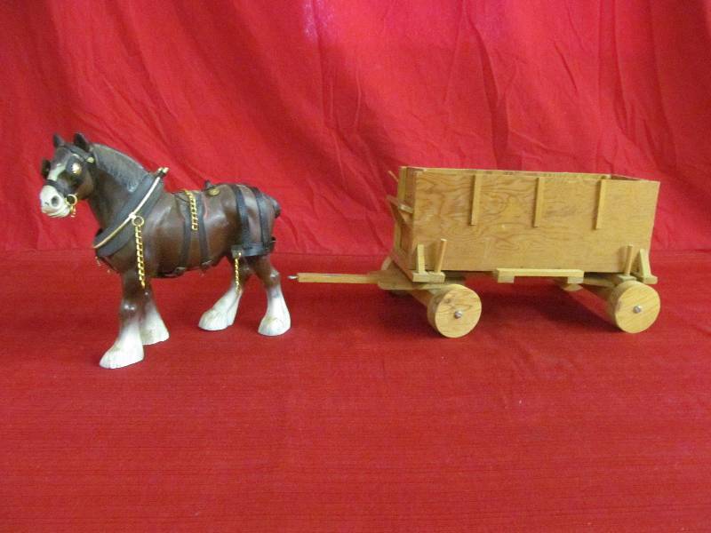 lot 99 image: Clydesdale horse and wagon