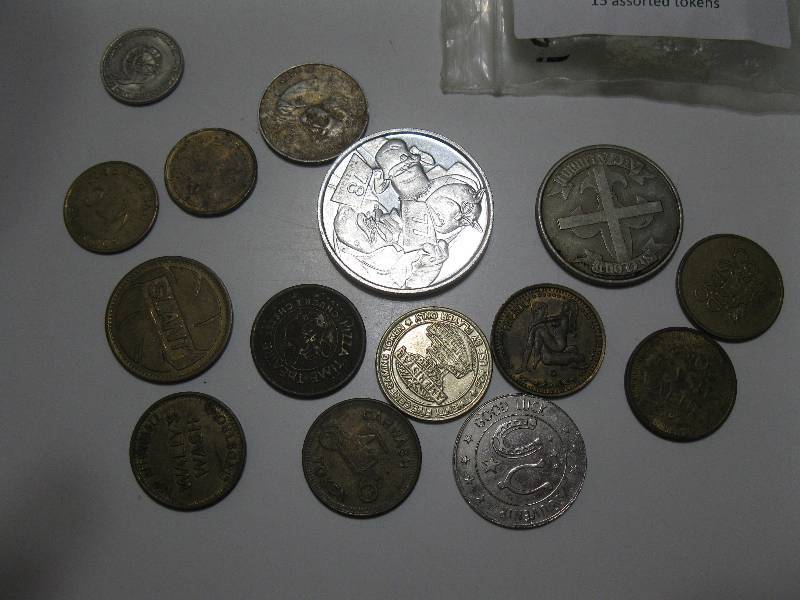 lot 237 image: 15 assorted tokens