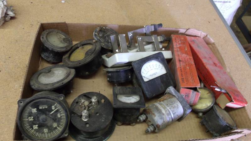 lot 590 image: Variety of repair parts and gauges