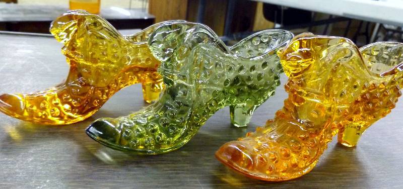 Glass slipper planters