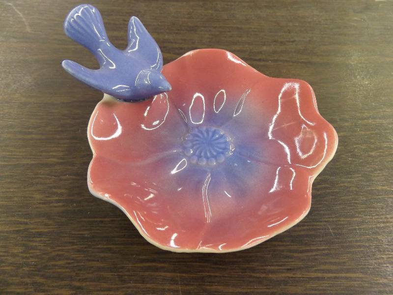 Royal Copley Dish with blue bird