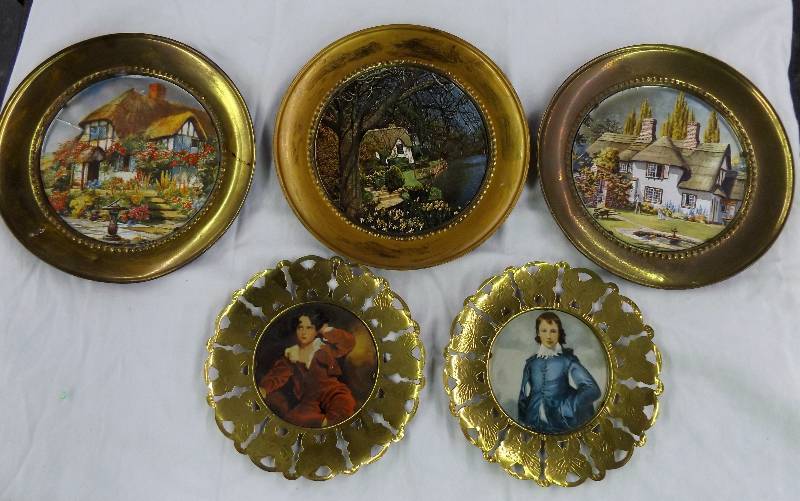 Five (5) Decorative wall hanging plates