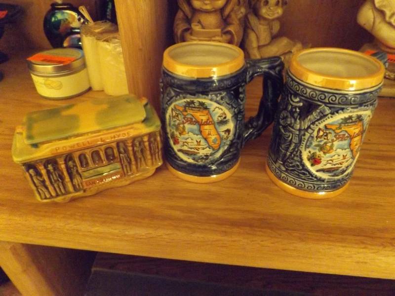 Beer Steins and Covered Box