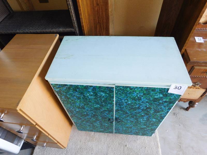 colorful 6 shelf 2 door cabinet