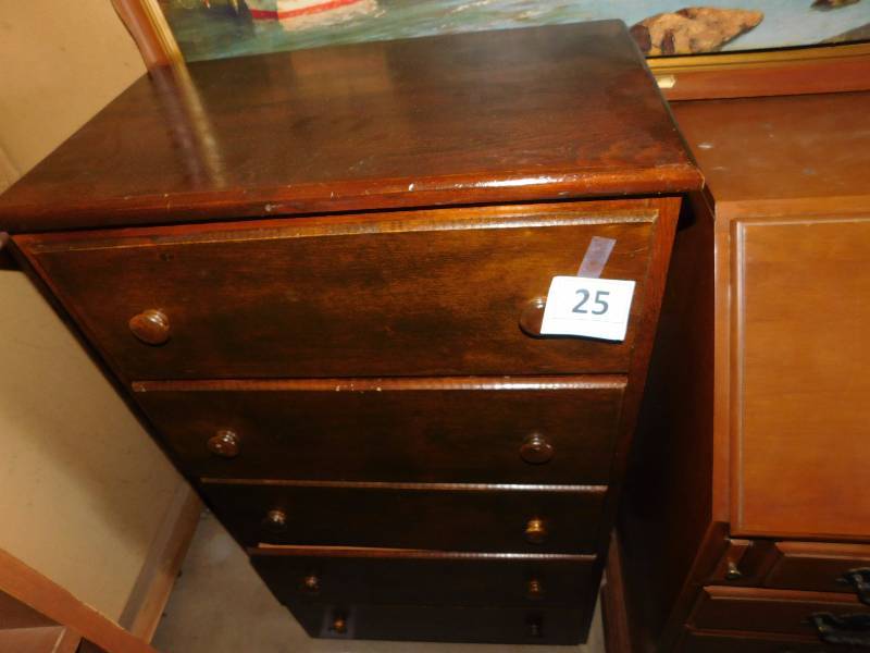 5 drawer wooden dresser
