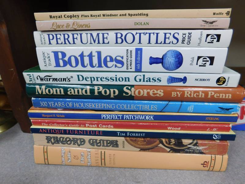 Lot of Antique and collectible reference books see photos for titles