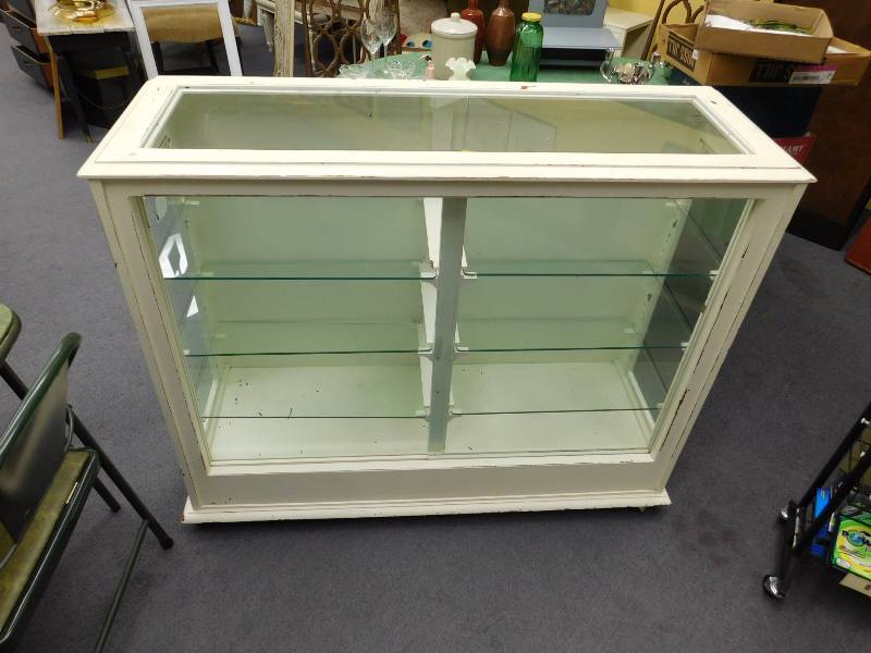 Vintage white display case