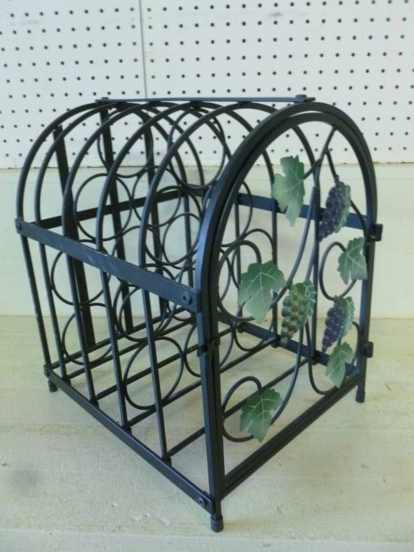 lot 21 image: Wrought Iron Wine Rack
