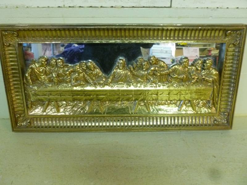 lot 121 image: Vintage Last Supper Plaque
