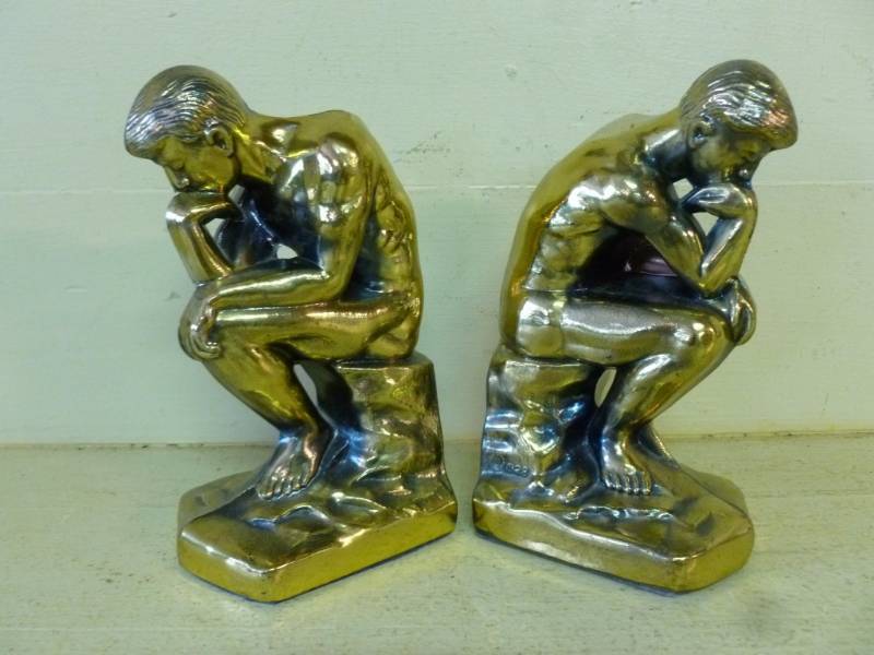 lot 244 image: Cast Metal Bookends