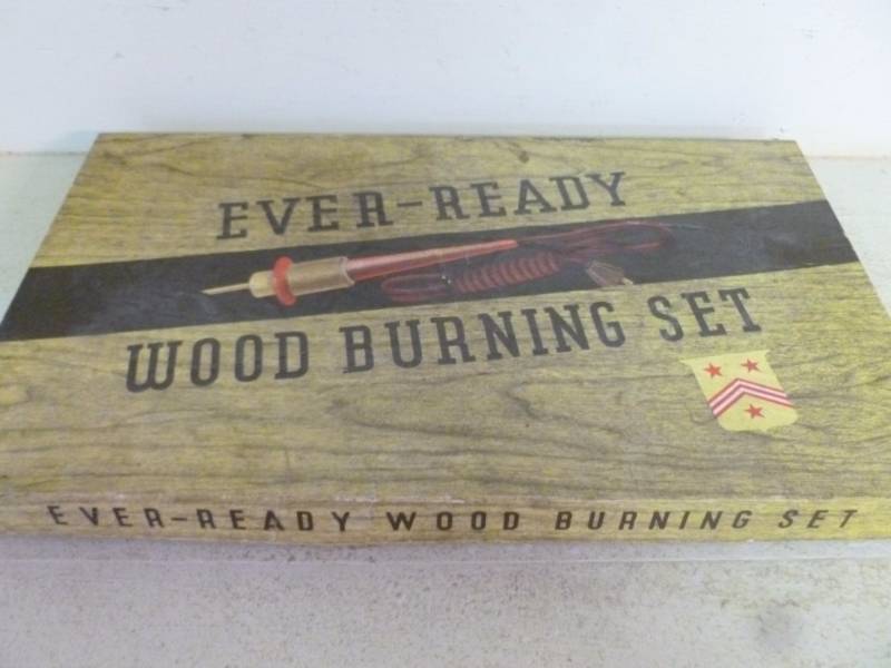 lot 311 image: Vintage Wood Burning Set