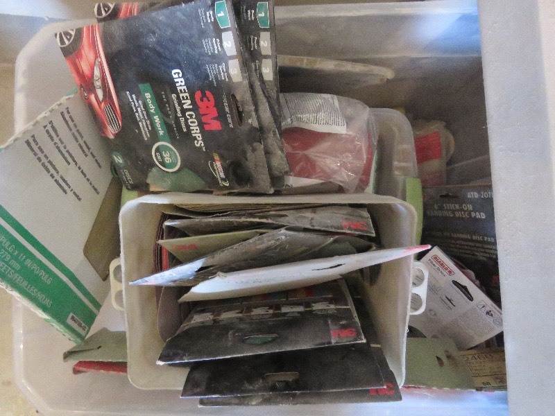 large lot of sand paper