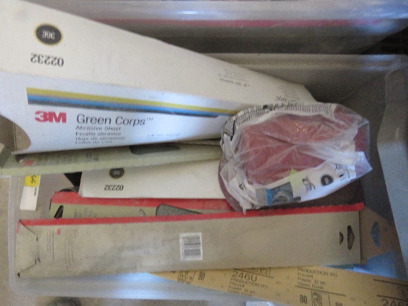 large lot of sand paper
