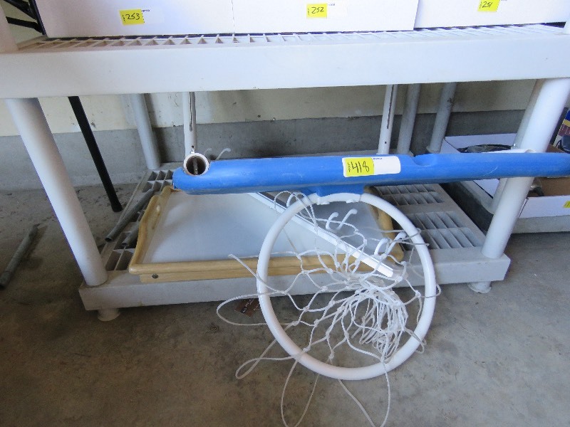 basket ball hoop and tray
