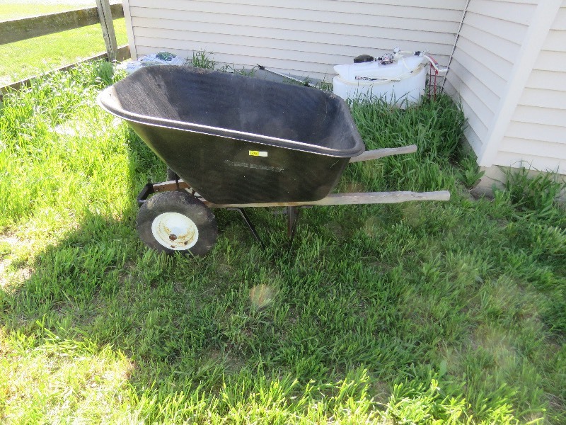 double wheeled wheel barrow