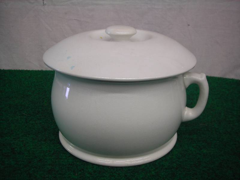 Vintage Chamber Pot With Lid Antique, Unique And Collectable KBID