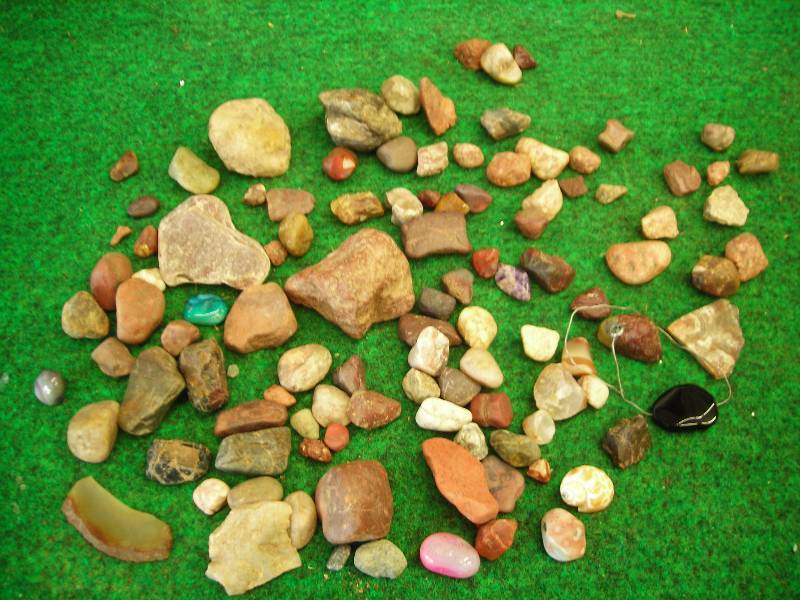 Lapidary Collection Of Rocks, Agates, Some Polished