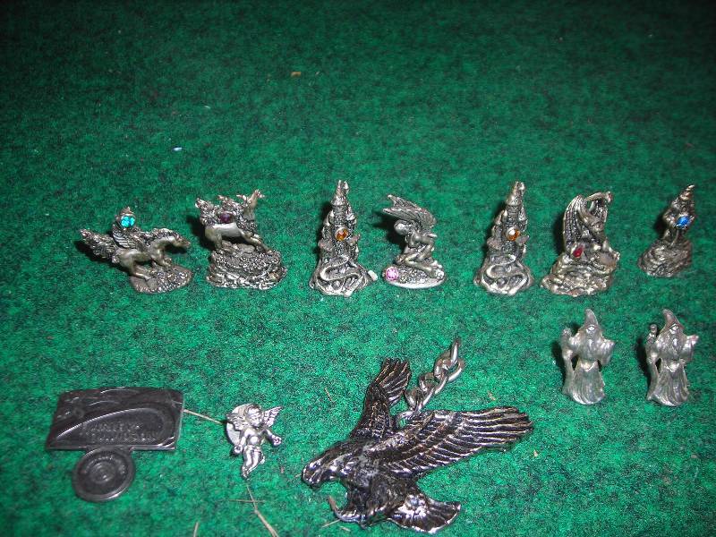 Collection Of Miniature Figures - Fairies, Wizards With Stones