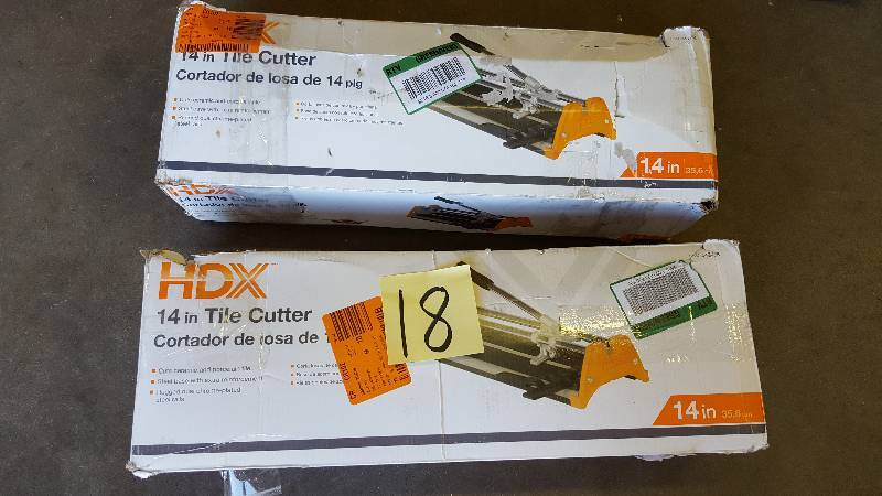 lot 18 image: Lot of 2 HDX 14 in Tile Cutter