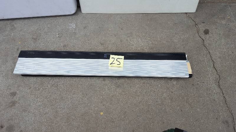 lot 25 image: Lot of 2 EO 5-58 in. x 3 ft. Silver& Brown Fixed Sill Threshold