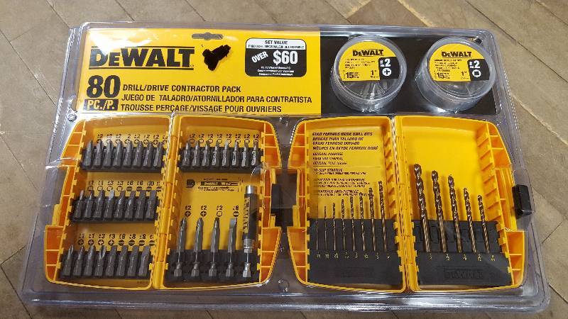 lot 65 image: Dewalt 80 DrillDrive Contractor Pack New