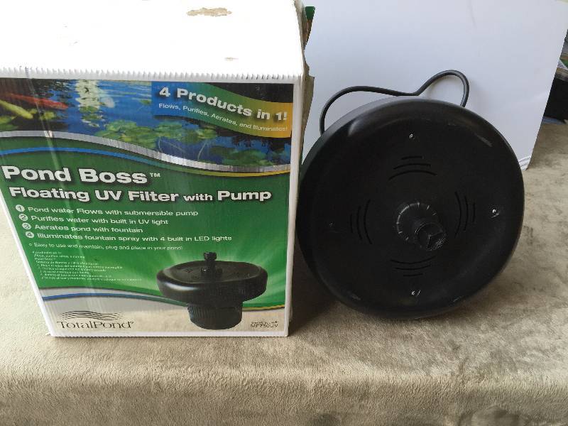 lot 38 image: Total Pond Complete Floating Fountain Pond Pump with UV Cleaning Power Model # MF750UV
