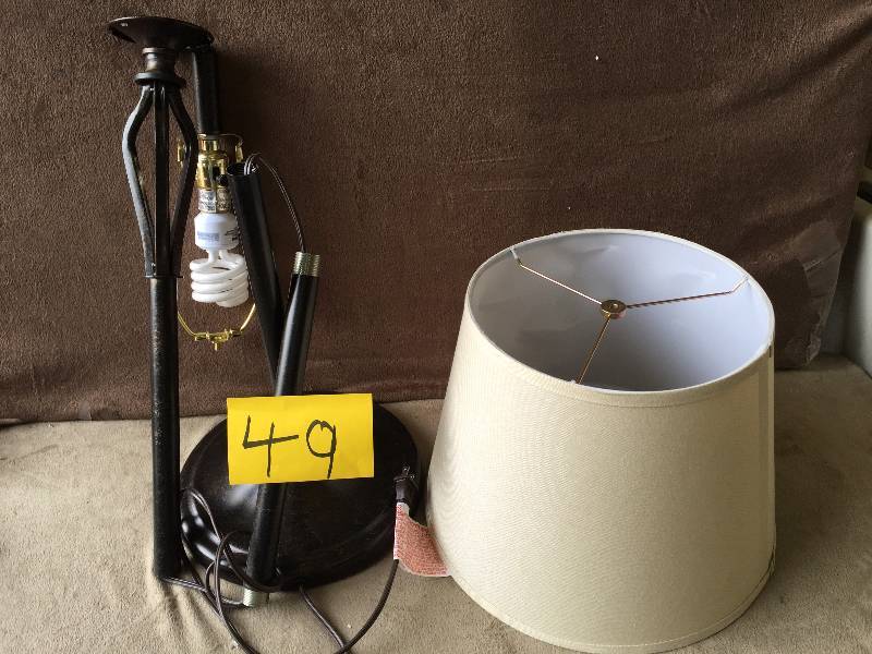 lot 49 image: Hampton Bay Rhodes 58-12 in. Bronze Floor Lamp with TTL 20 Compliant Fixture Model # HD09999FRBRZF