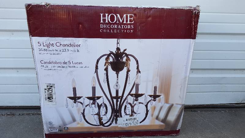 lot 19 image: Home Decorators Collection Madison 5-Light Bronze Chandelier-BSZ9115A-2 New