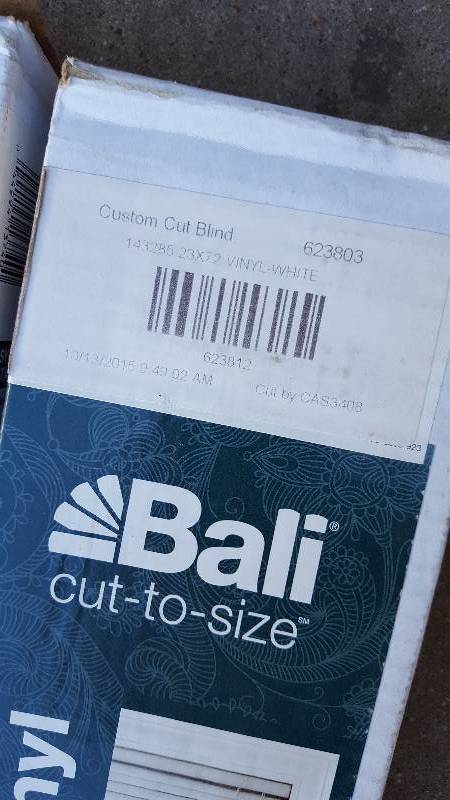 lot 25 image: Lot of 2 Bali Cut to Size Mini Blinds